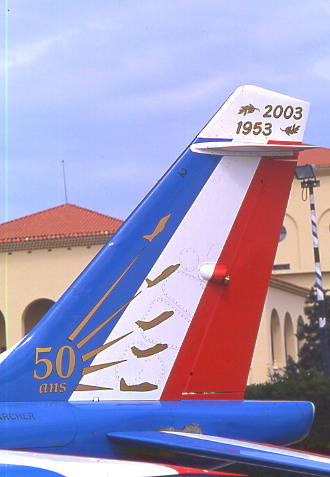 Drive d'un Alpha Jet avec la dco spciale 50 ans