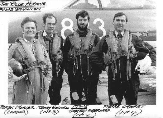 La premire quipe des BLUE HERONS  Yeovilton  en 1975.