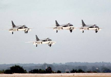 Leur signature si particulire: l'atterrissage en formation Diamant,  Greenham Common 1977